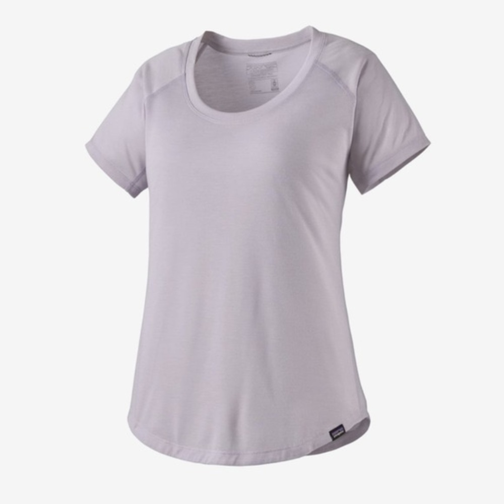 Patagonia Lavender Purple Short Sleeve Shirt Capilene Cool Trail Performance — L